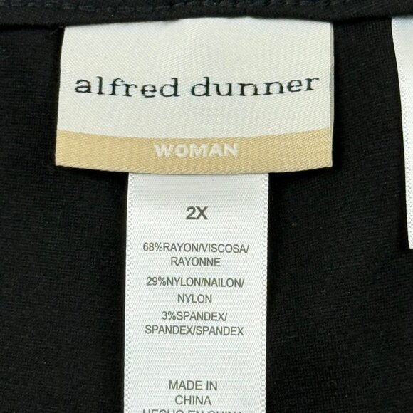 Alfred Dunner Women's Pull-on Stretch Narrow Leg Modern Fit Black Pants 2X NWT - Picture 7 of 11
